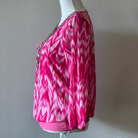 New, INC International Concepts INC, Women Embellished Peasant Top - Picture 4 of 7